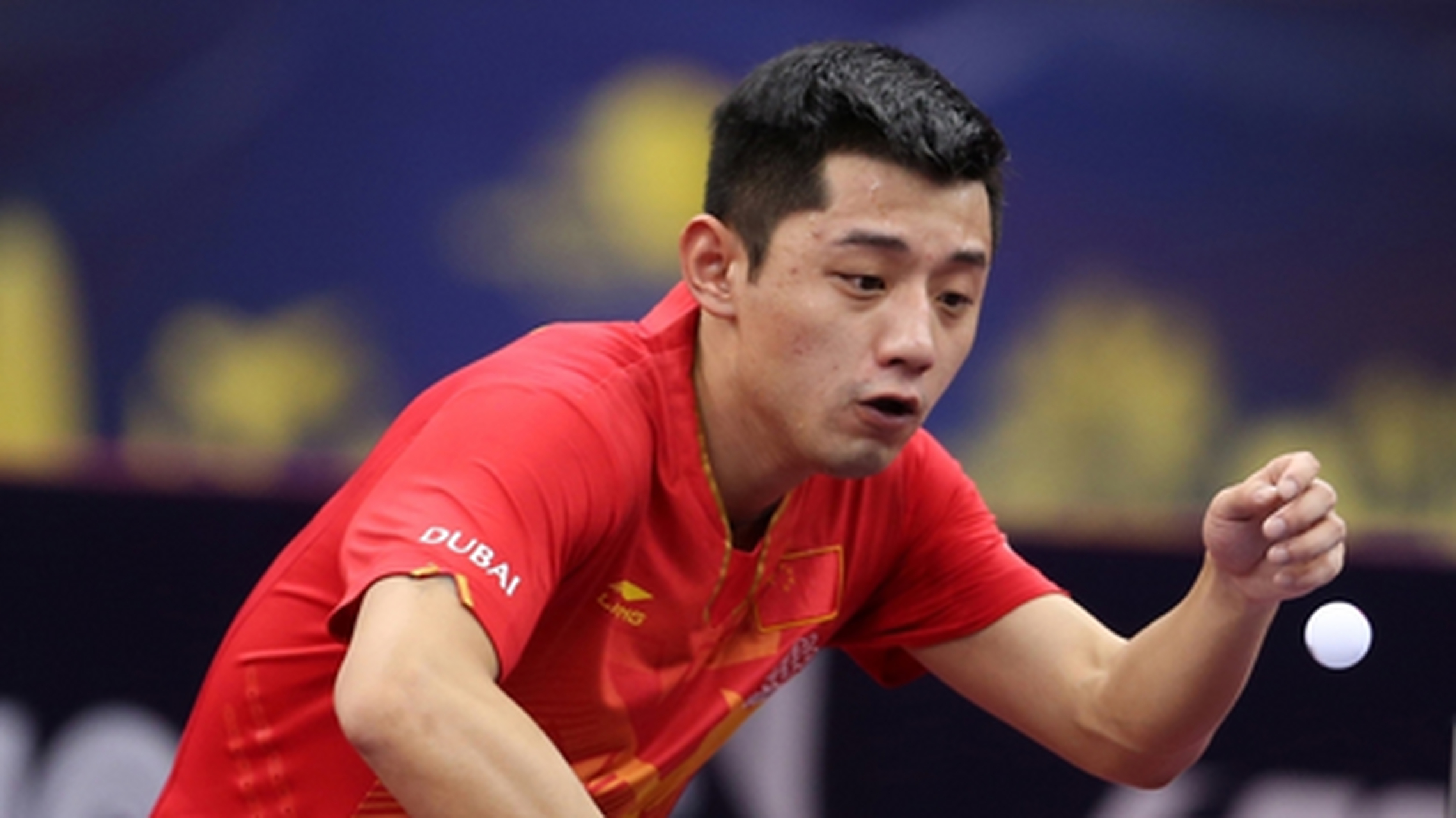 张继科在迪拜的比赛中逆转