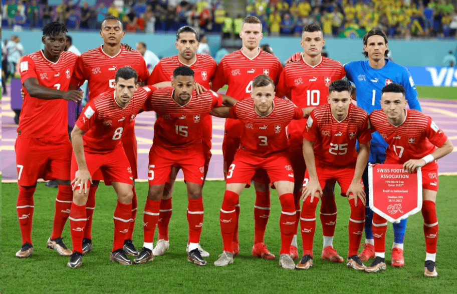 瑞士队迎战德国备战欧国联下一场比赛